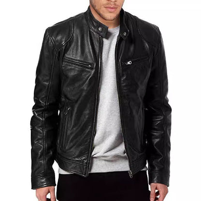 Lederjacke Herren Modern Schnitt Weiches Leder - BerlinGlamour