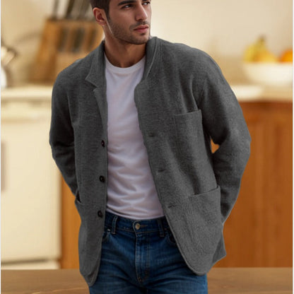 Herren Übergangsjacke mit Kragen und Taschen Modern