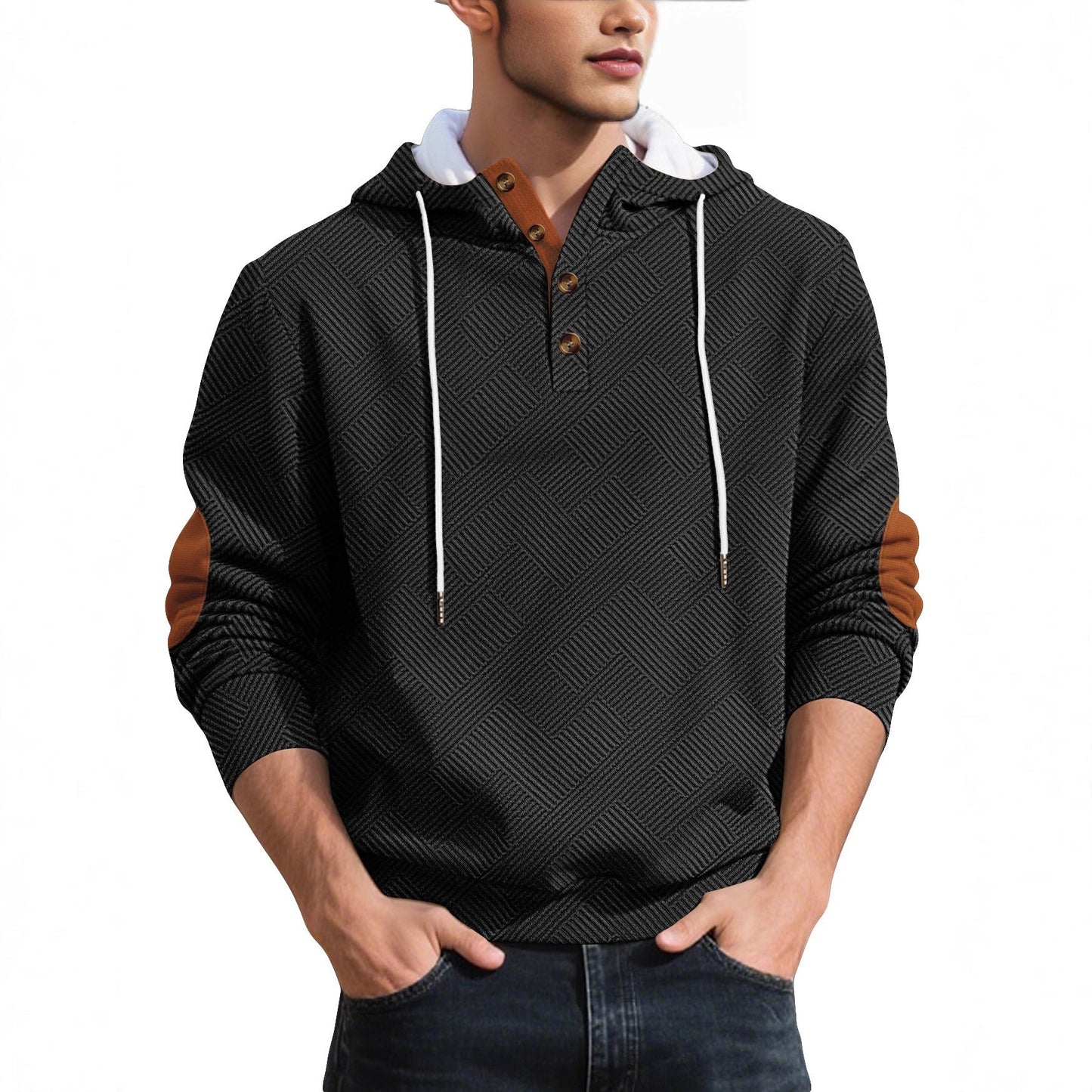Herren Kapuzenpullover Modern Strukturiert Trendig