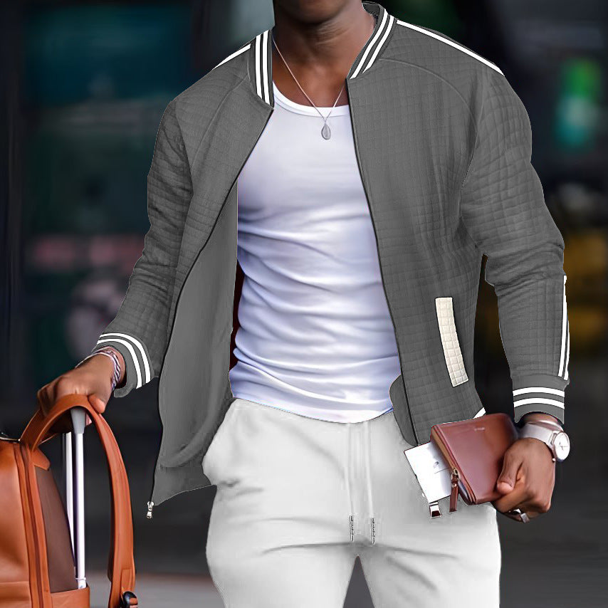 Herren Steppjacke Sportlich Modern Reißverschluss Taschen