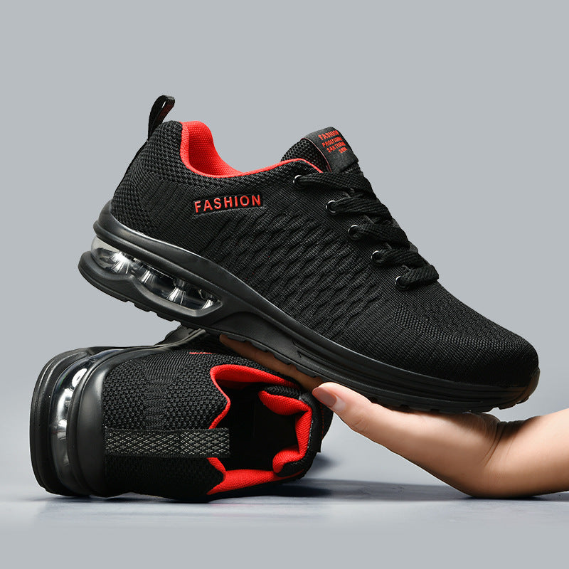 Damen Sneaker atmungsaktiv bequem Laufsohle Schwarz