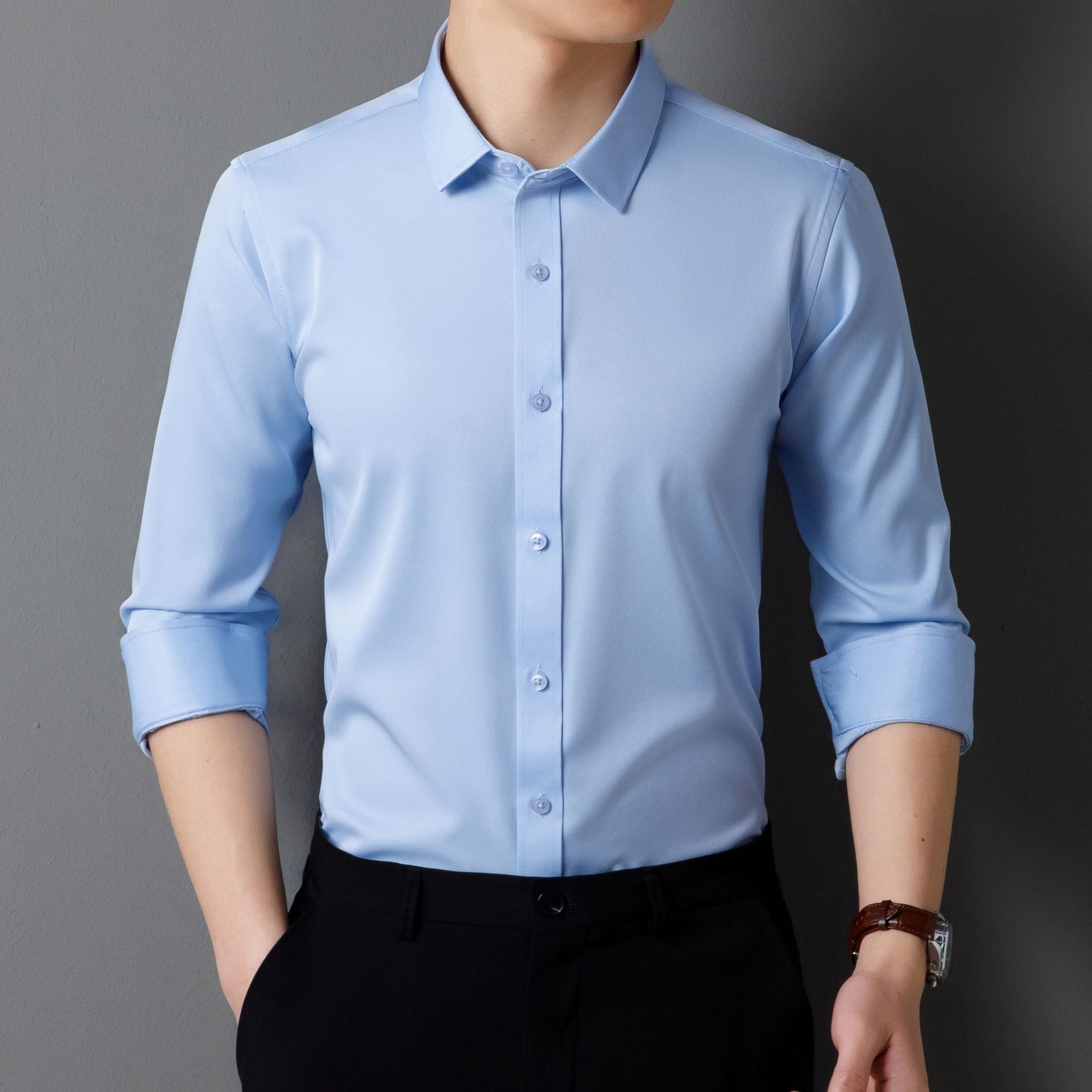 Herren Langarmhemd Slim Fit Baumwolle Berlin Style - BerlinGlamour