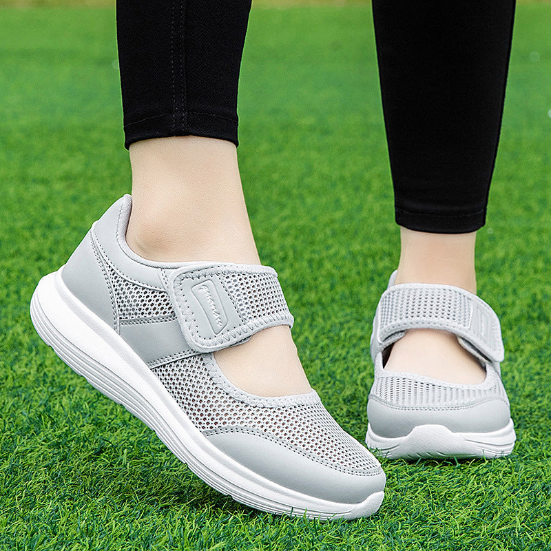 Damen Sneaker Sportlich Atmungsaktiv Netzdesign Schwarz