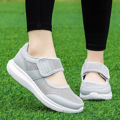 Damen Sneaker Sportlich Atmungsaktiv Netzdesign Schwarz