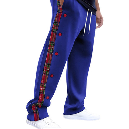Herren Sportfreizeithose Karomuster Stretch Modern