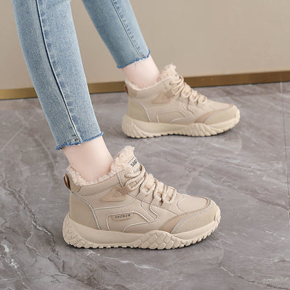 Damen Winter Sneaker High-Top Warm Isoliert Rutschfest