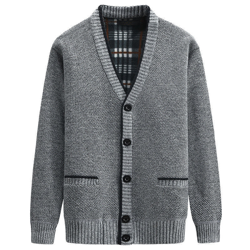 Herren Strickjacke V-Ausschnitt Hochwertig Elegant