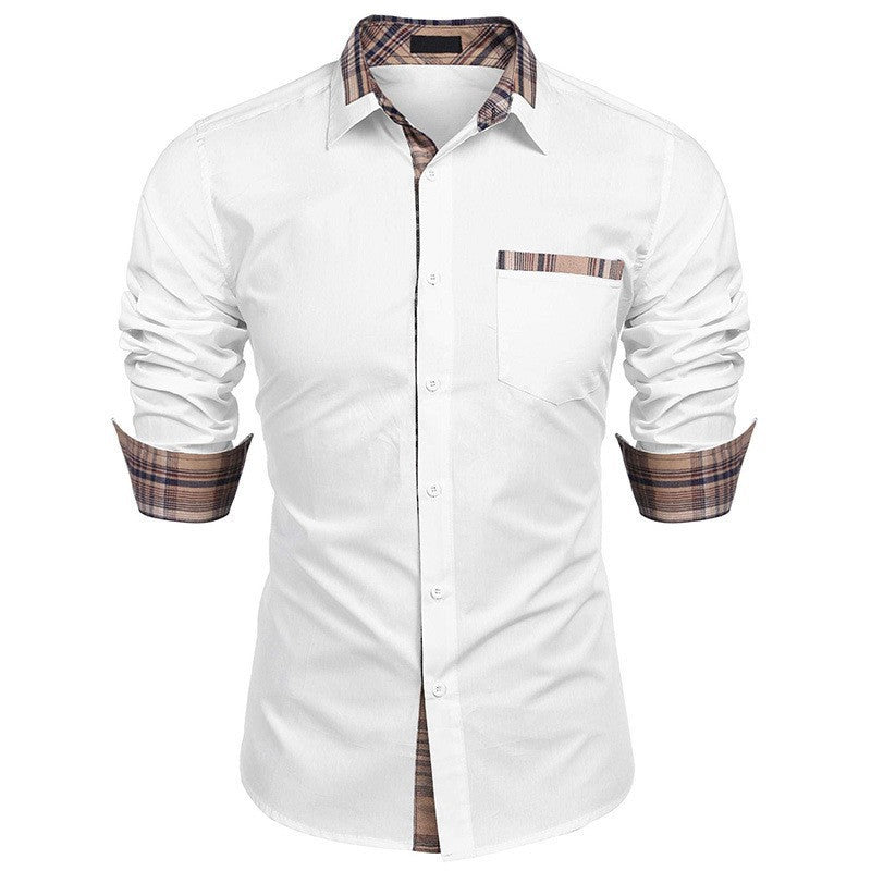 Herren Hemd Karo Kragen Business Style
