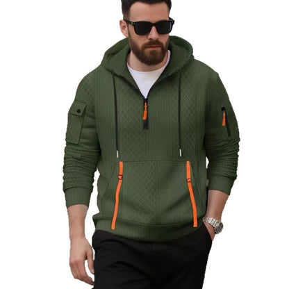 Herren Kapuzenpullover Modern mit Reißverschlusstaschen Trendy