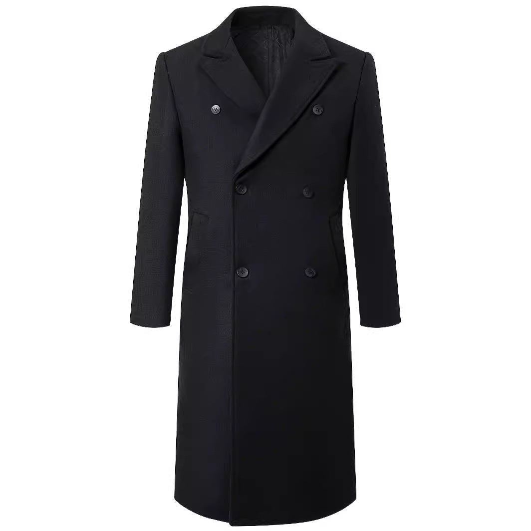 Herren Trenchcoat Eleganter Doppeltknopf Modern