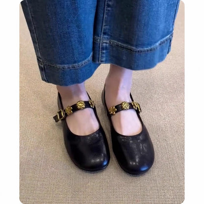 Damen Ballerinas Elegant mit Blumen Muster
