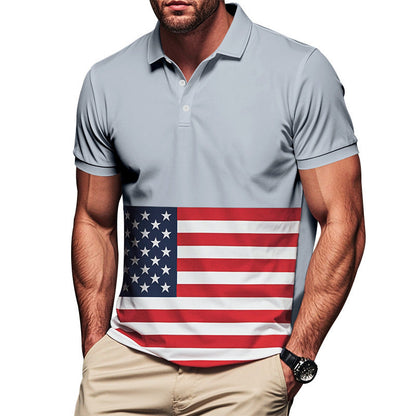 Herren Poloshirt Flaggen Motiv Berlin Style