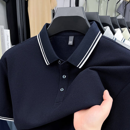 Herren Poloshirt Sportlich Modern Piqué-Stoff
