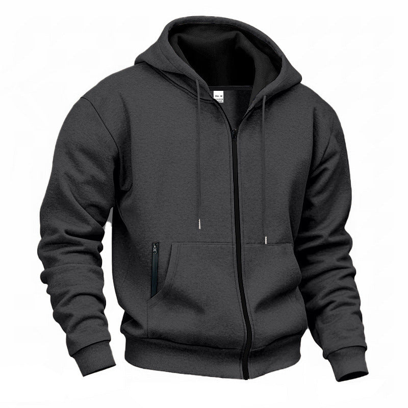 Herren Kapuzenjacke Wasserdicht mit Reißverschlusstaschen Modern