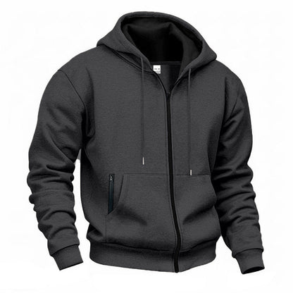 Herren Kapuzenjacke Wasserdicht mit Reißverschlusstaschen Modern