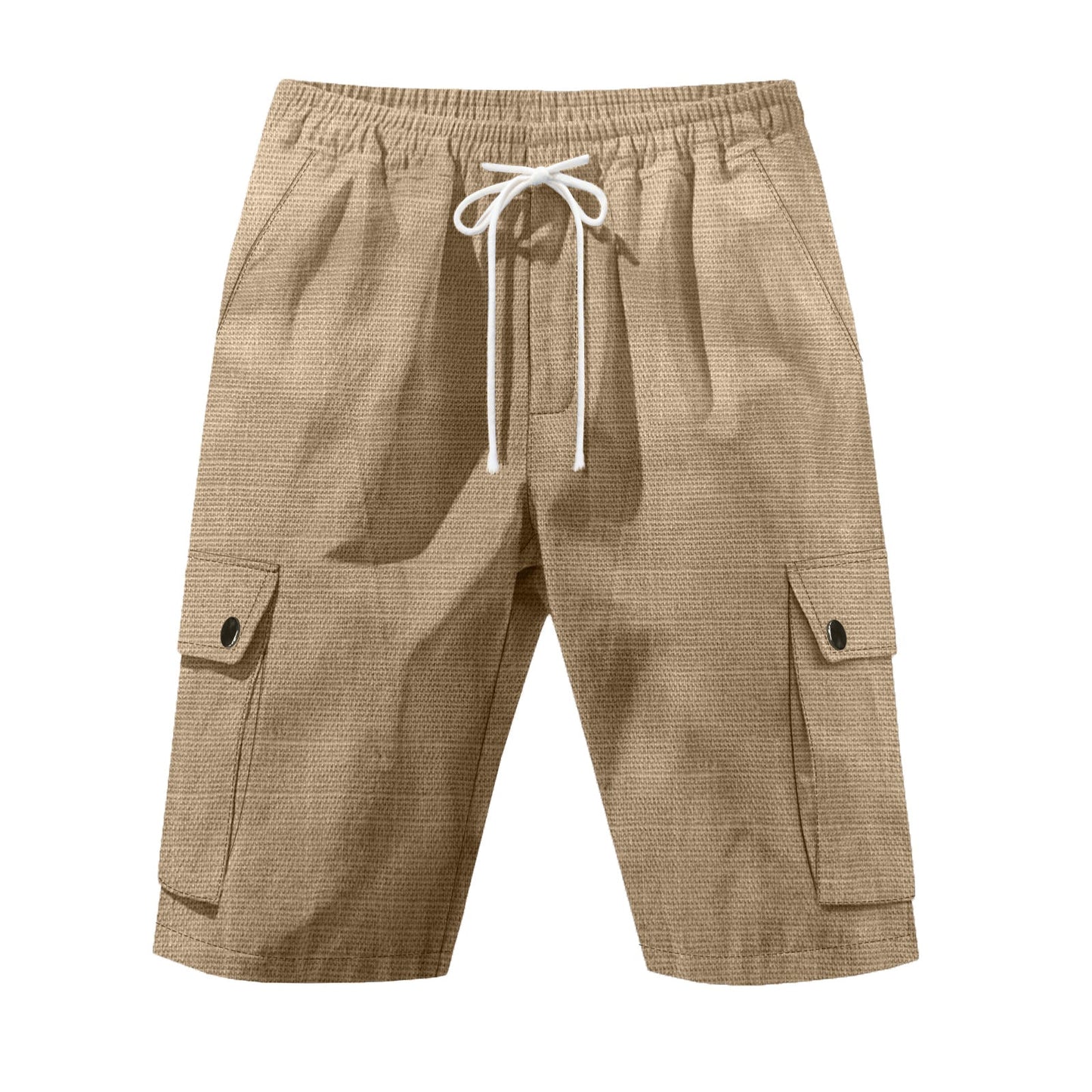 Herren Cargo Shorts Bequem Mit Kordelzug und Seitentaschen