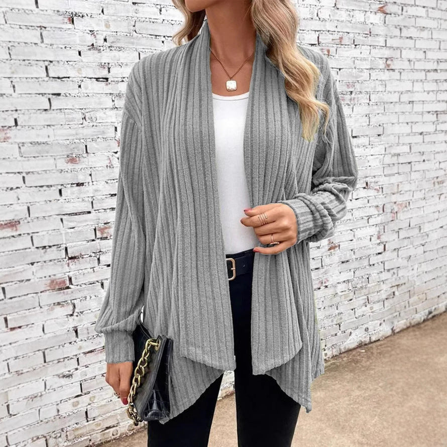 Damen Strickjacke Offener Schnitt Moderne Gesamtlook