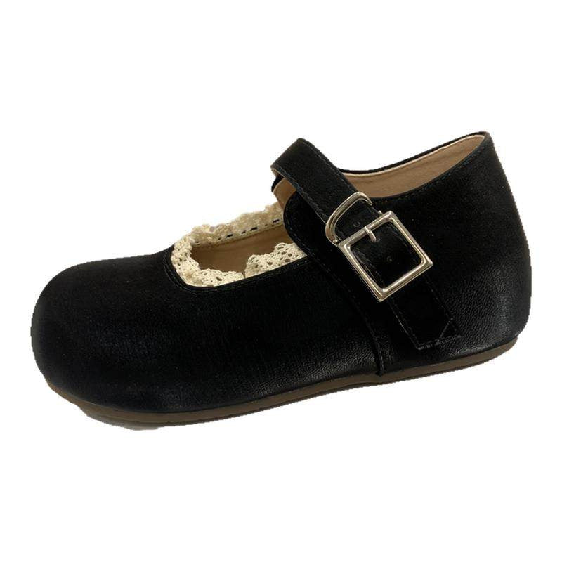 Elegante Damen Schuhe mit Schnalle Spitze und Dekoration