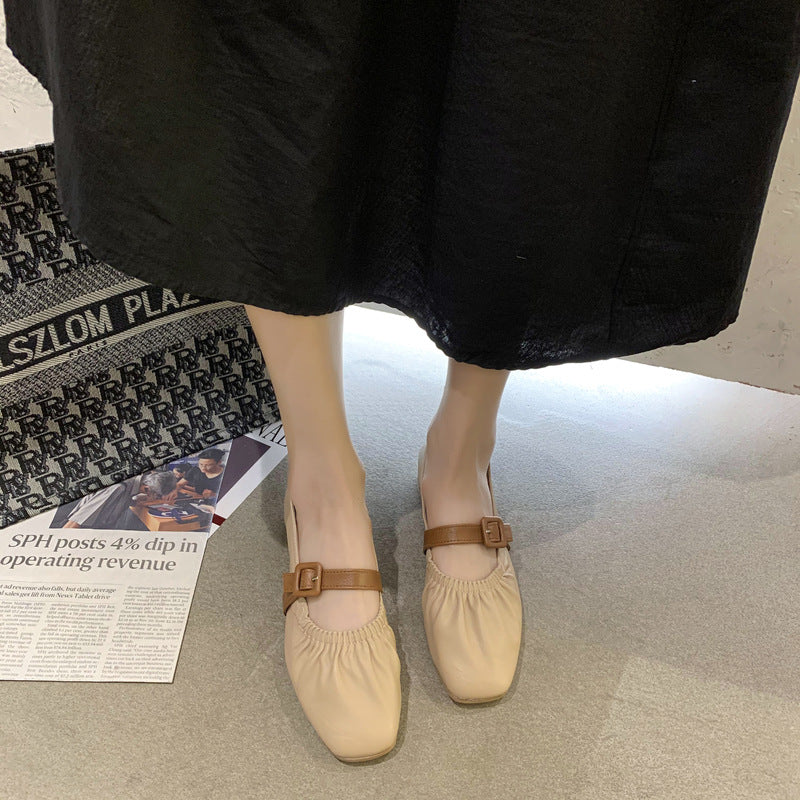 Damen Ballerinas Bequem Riemchen Design Modisch