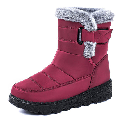 Damen Winterstiefel Isoliert Weich Warme Schnürstiefel