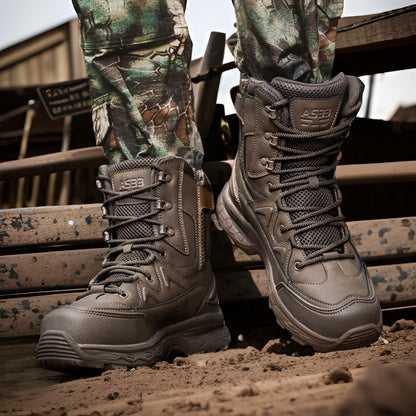 Herren Tactical Boots mit Knöchelschutz Rutschfest Outdoor