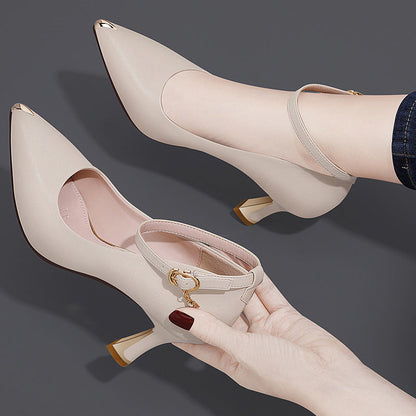 Damen Slingback Pumps Elegant mit Schmuckdetail Hochhackig