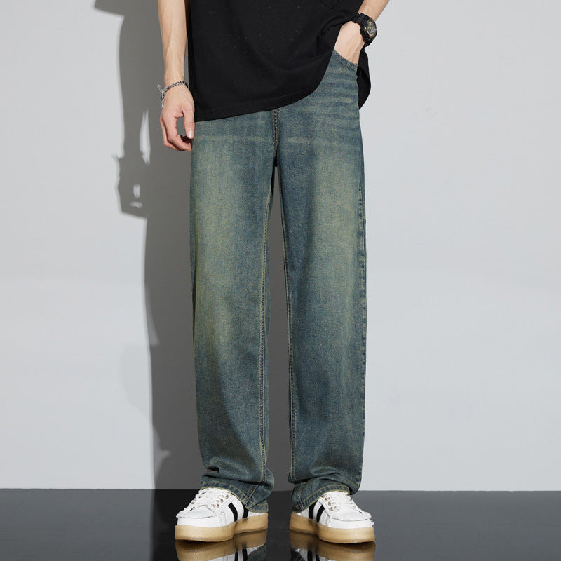 Herren Jeanshose Modern Schnitt Weite Bein Lässig
