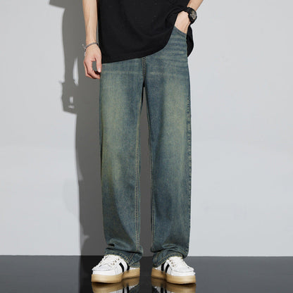 Herren Jeanshose Modern Schnitt Weite Bein Lässig