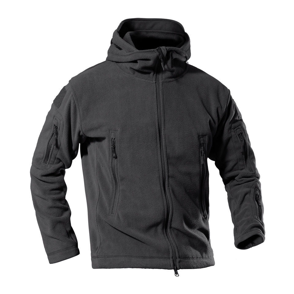 Herren Fleecejacke Warm Reißverschlusstaschen Outdoor
