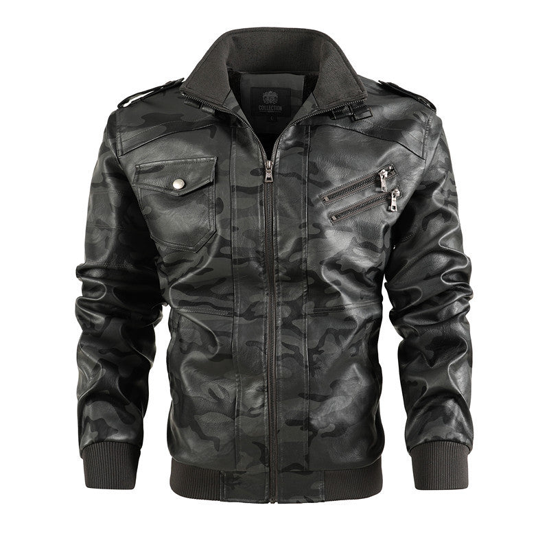 Herren Camouflage Jacke mit Reißverschlusstaschen Outdoor