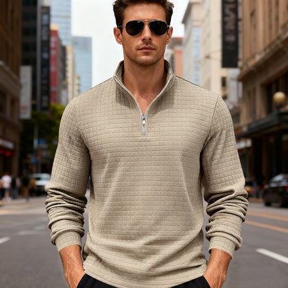 Sportlicher Herren Pullover Reißverschluss Modern