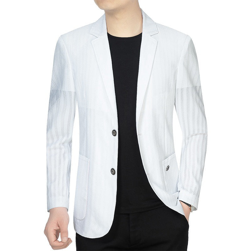 Herren Blazerjacke Slim Fit Streifen Design Elegant