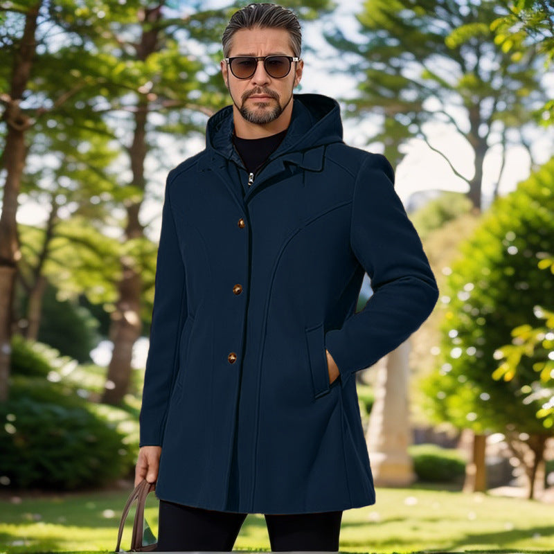 Herren Jacke Übergangsjacke mit Kapuze Modern Slim Fit