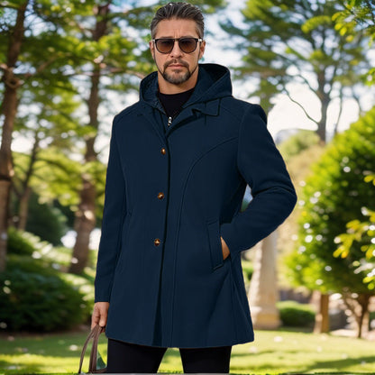 Herren Jacke Übergangsjacke mit Kapuze Modern Slim Fit