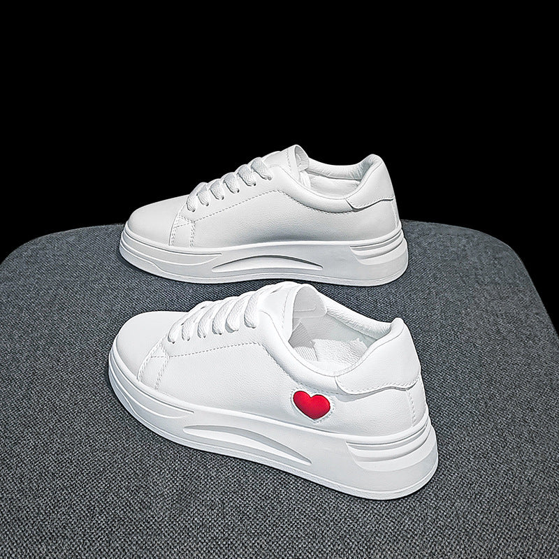 Damen Sneaker Bequem Herzförmig Laufsohle Mode
