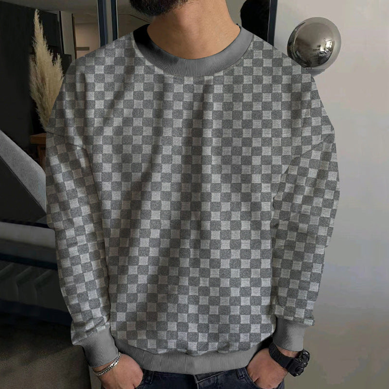 Herren Sweatshirt Lässig Strukturiert mit Klassischen Bündchen