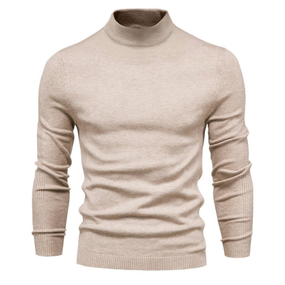 Herren Rollkragenpullover Weich Merinowolle Elegant