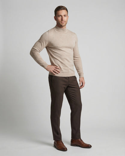 Merinowolle Pullover Rollkragen Warm
