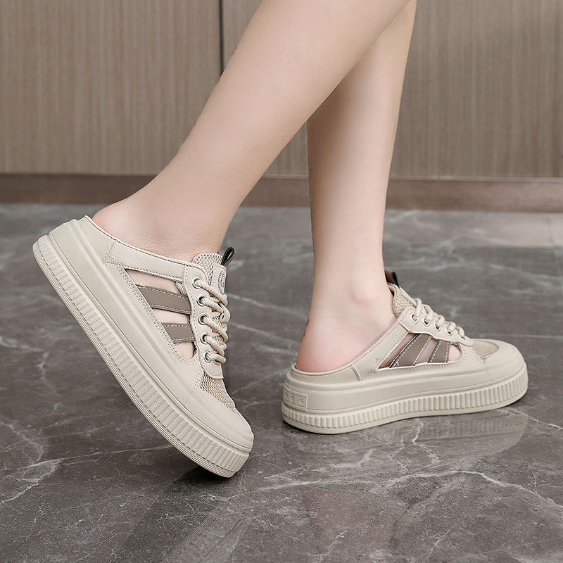 Damen Sneaker Atmungsaktiv Leicht Mesh Obermaterial Sportlich