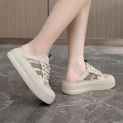 Damen Sneaker Atmungsaktiv Leicht Mesh Obermaterial Sportlich