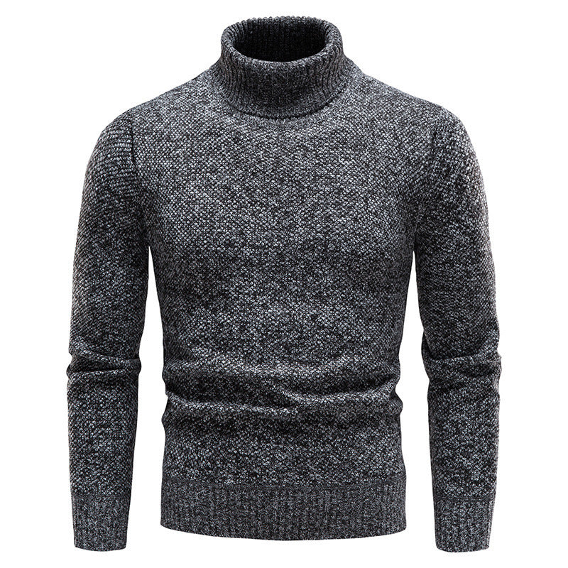 Herren Rollkragenpullover Wolle Warm Elegant
