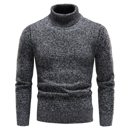 Herren Rollkragenpullover Wolle Warm Elegant