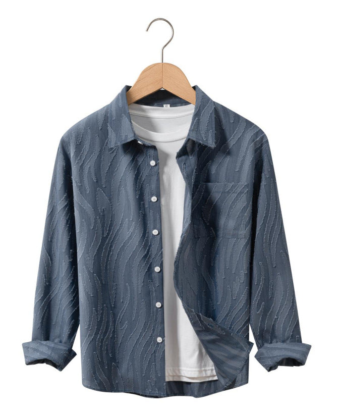 Herren Hemdjacke Lässig Design Modern