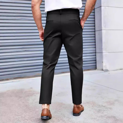 Elegante Herren Businesshose Slim Fit Schwarz