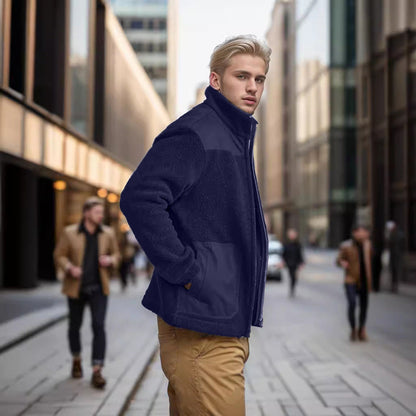 Herren Fleecejacke Warm mit Reißverschlusstaschen Premium Qualität