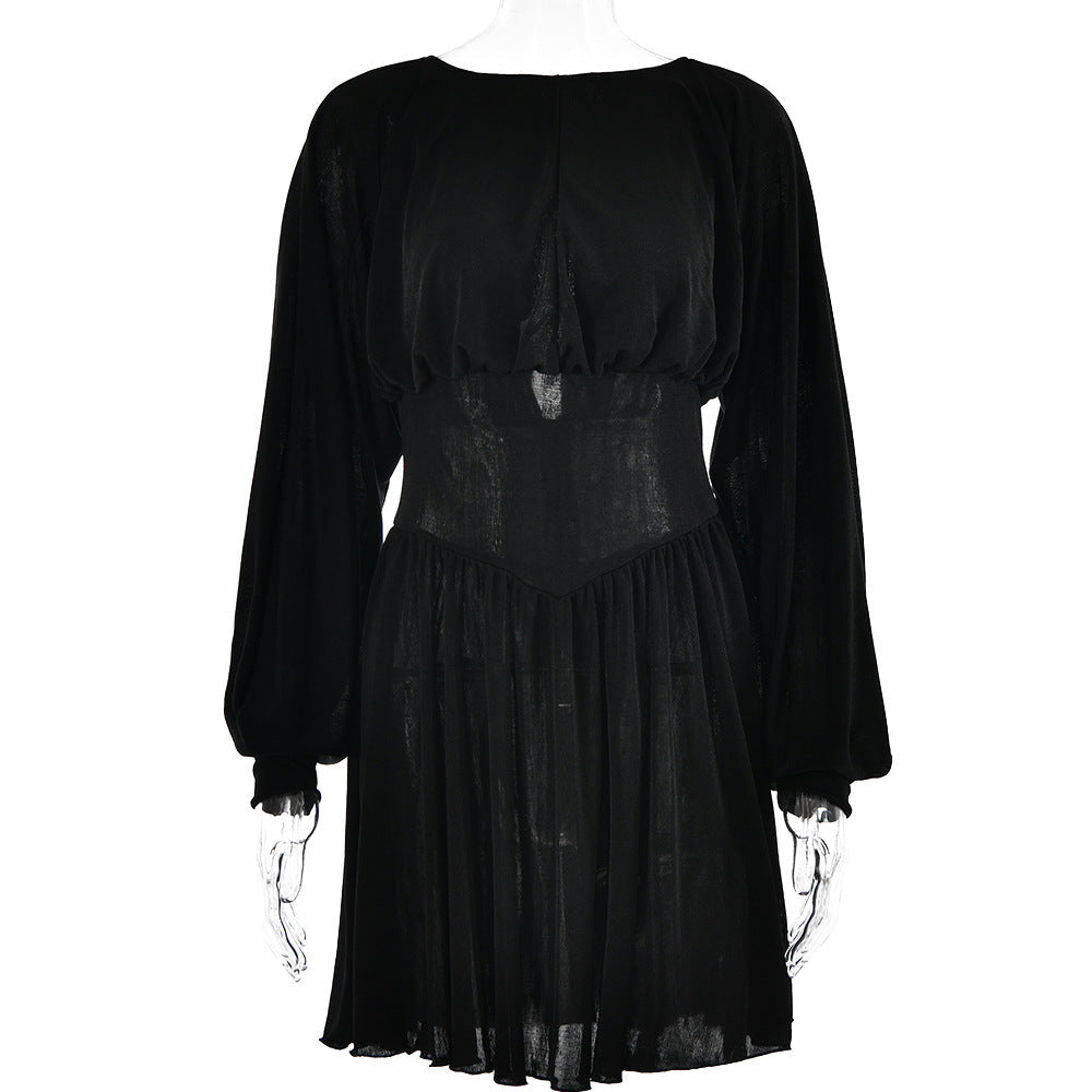 Elegantes Abendkleid mit Weiten Ärmeln und Frauen Schnitt