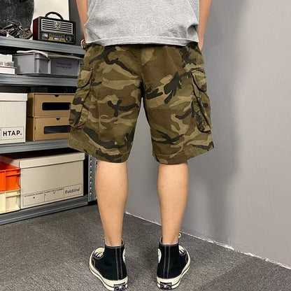 Herren Cargo Shorts Funktionale Seitentaschen Verstellbar