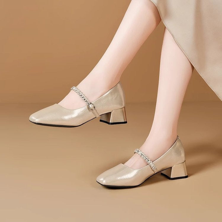 Damen Pumps Bequem Blockabsatz Elegante Schuhe
