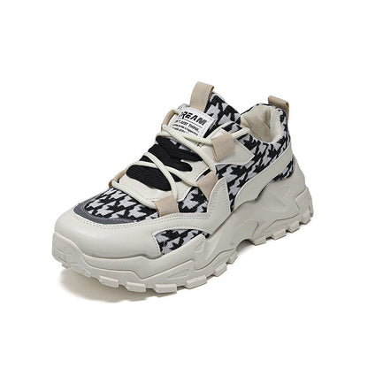Damen Sneaker Chunky Komfortabel Karomuster