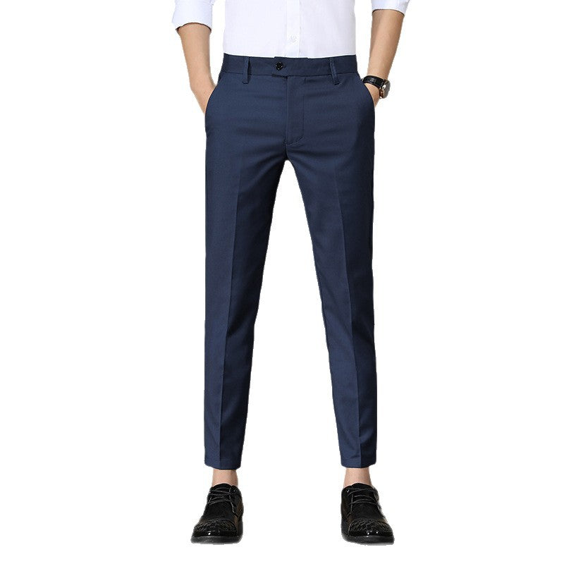 Herren Anzughose Slim Fit mit feiner Struktur